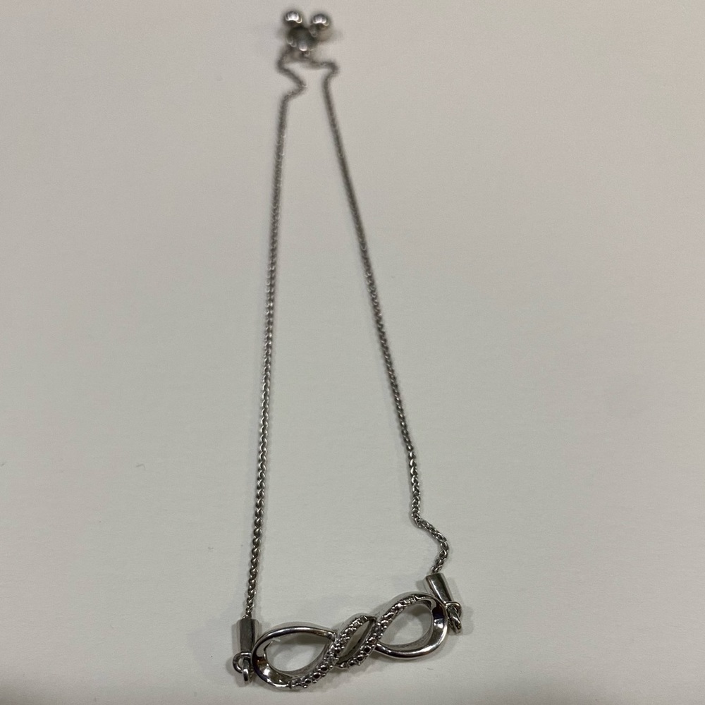 Diamond Accent infinity loop bolo bracelet
